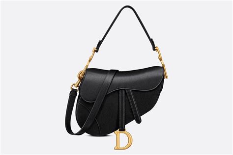 dior tas zwart met goud|Saddle.